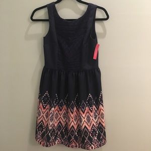 Navy and pink Xhilaration Dress. NWT