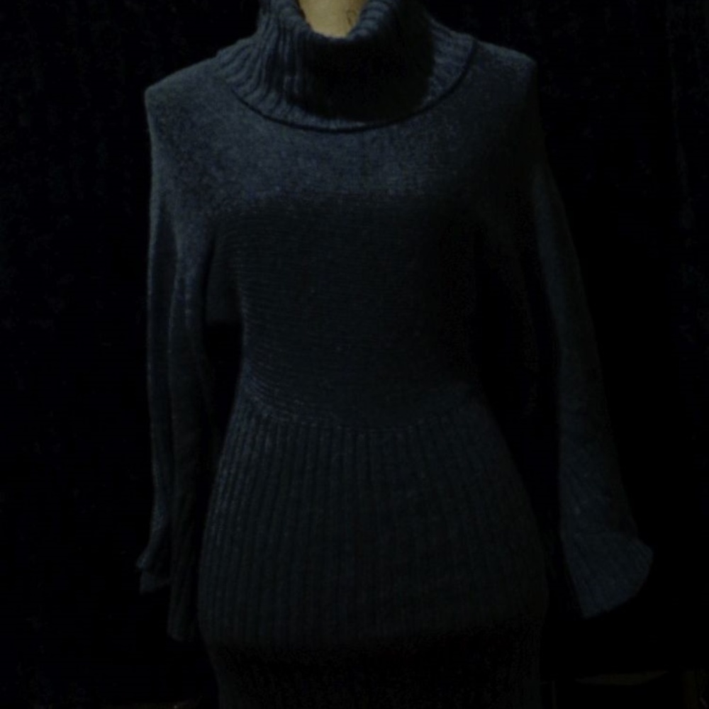 vintage kimono sleeve turtleneck sweater top or mini dress