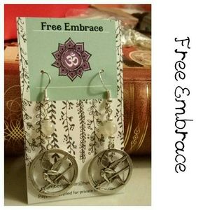 Silver Hunger games earrings