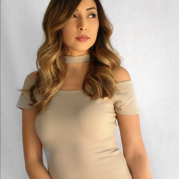 BRAND NEW NEVER WORN nude Bodycon dress - Picture 4 of 4