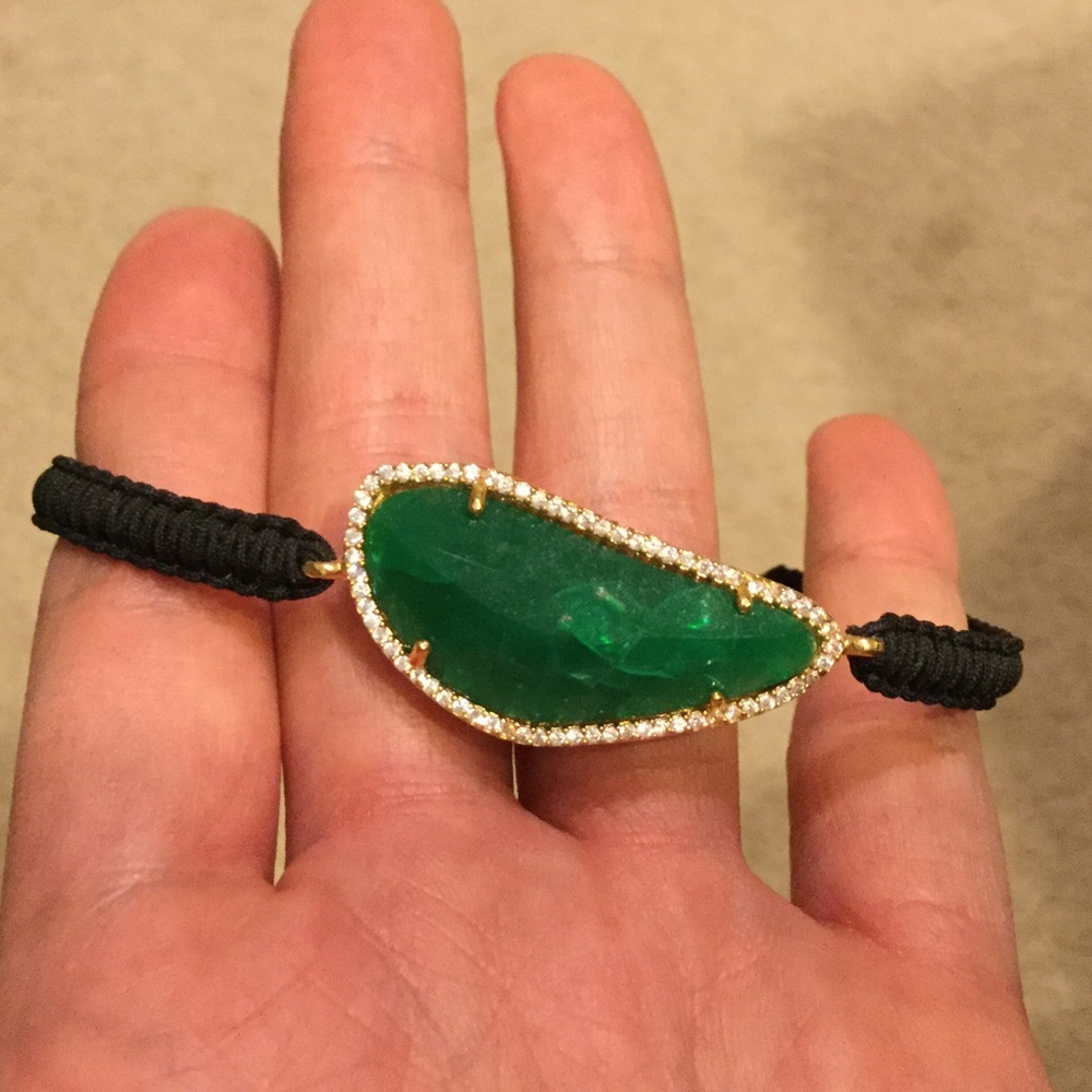 Green Chrysoprase Woven Bracelet