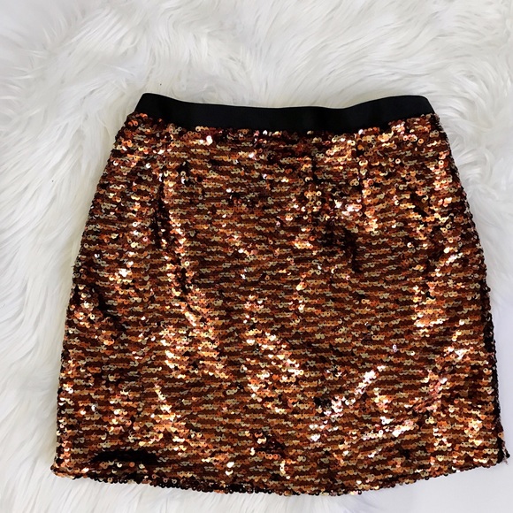 Glam Rust Sequin Skirt - Picture 6 of 8