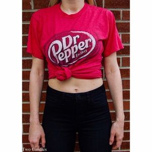 Women's red Dr Pepper crop top