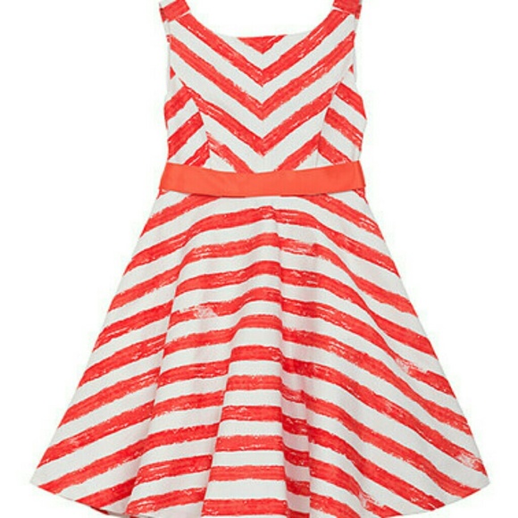 Rare Editions Other - 🎉HP!!🎉🍒 RARE EDITION 🍒Striped Dk Orange dress