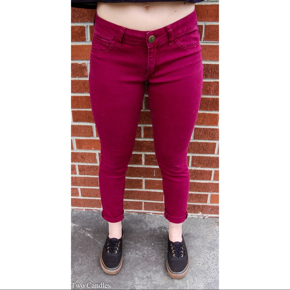 Women's cotton red pants