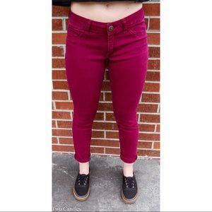 Women's cotton red pants