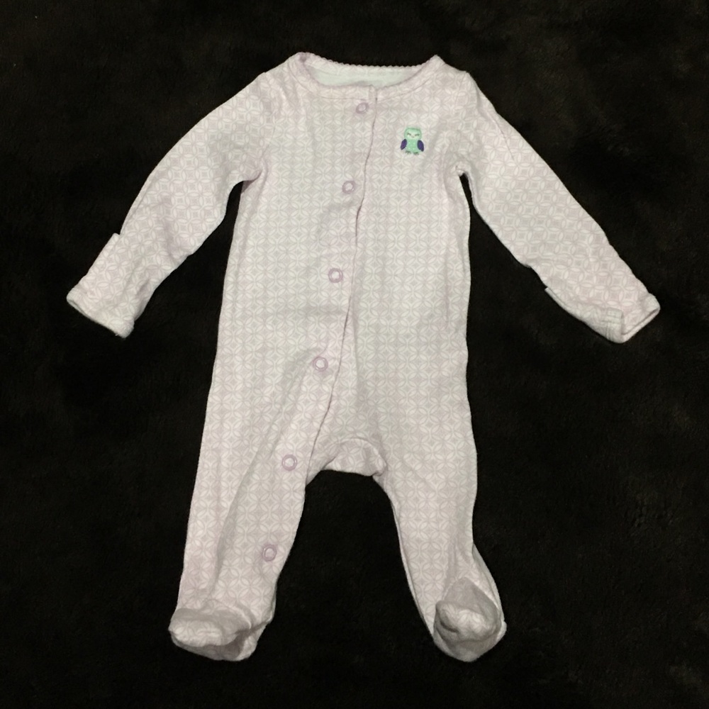Infant girls footed sleeper