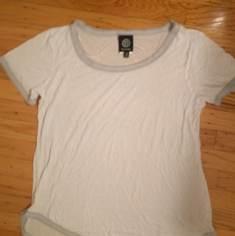 Nordstrom Bobeau Frayed Hem Detail White T-Shirt