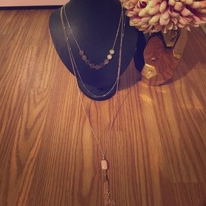 3 layered tassel Necklace