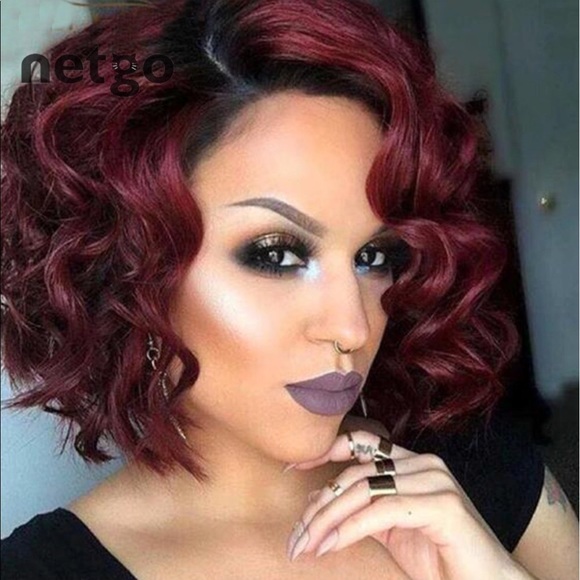 Burgundy Ombré Beauty Wig main image 5