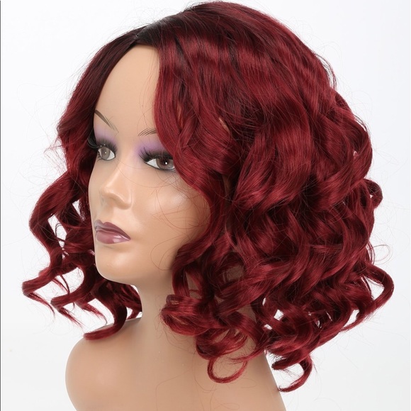 Burgundy Ombré Beauty Wig display picture 1