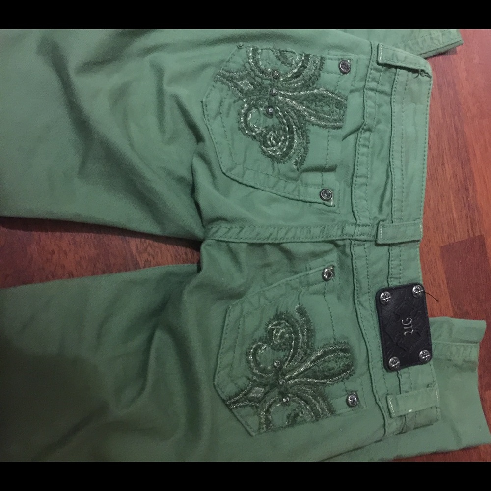 green miss me jeans size 26!