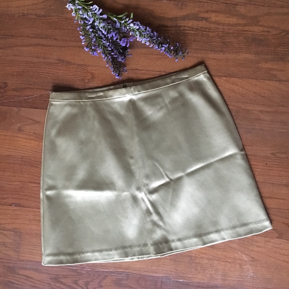 Cache' Gold Metallic Mini Skirt