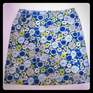 Ann Taylor Skirts - Blue, White and Green Geometric Pencil Skirt SK-28 Ann Taylor Skirts - Blue, White and Green Geometric Pencil Skirt SK-28