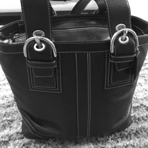 Coach leather tote bag