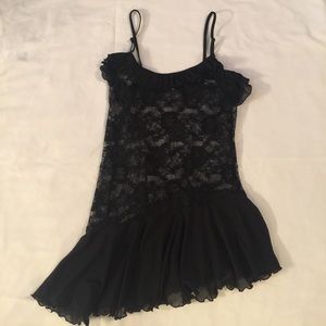 Black Lace Slip On Lingerie Size Small