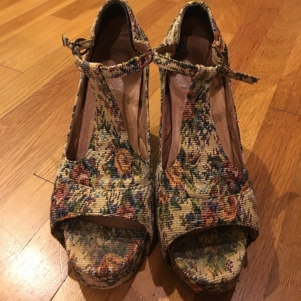 Jeffrey Campbell Tapestry Platform Heels