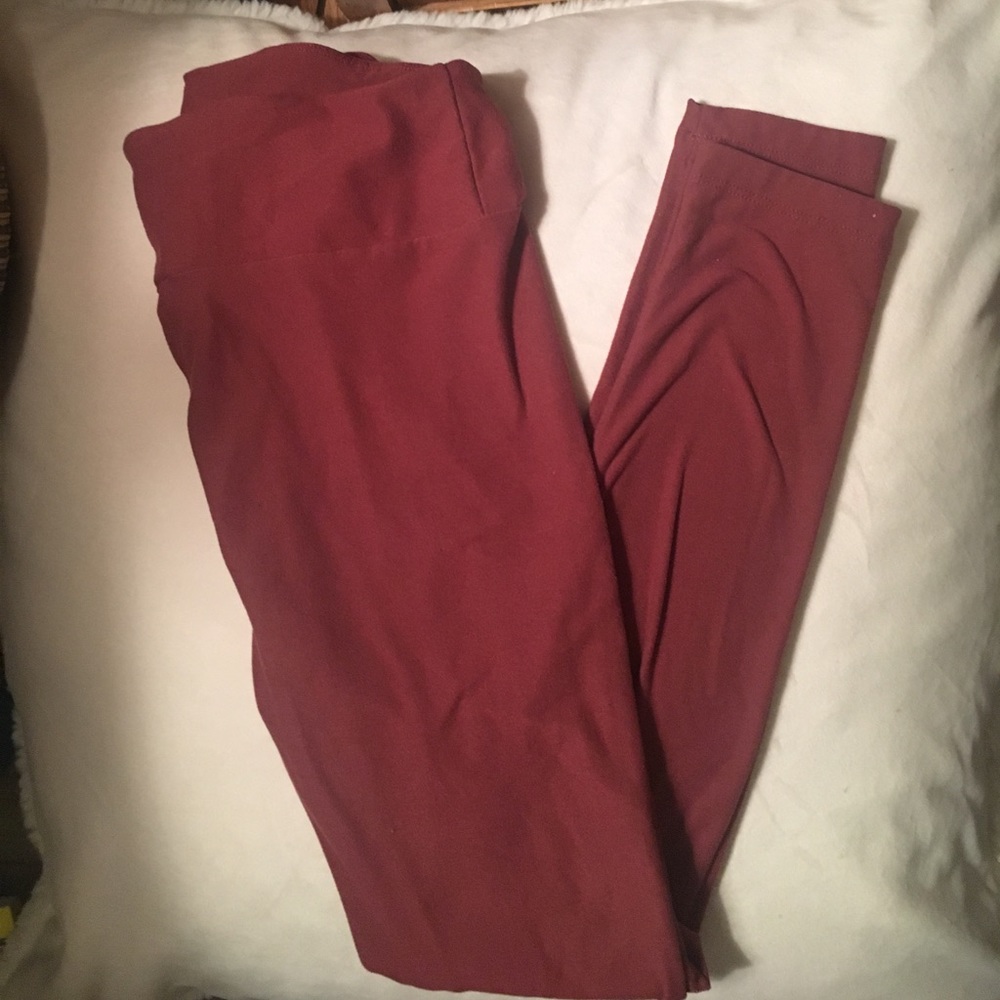 Lularoe burgundy leggings
