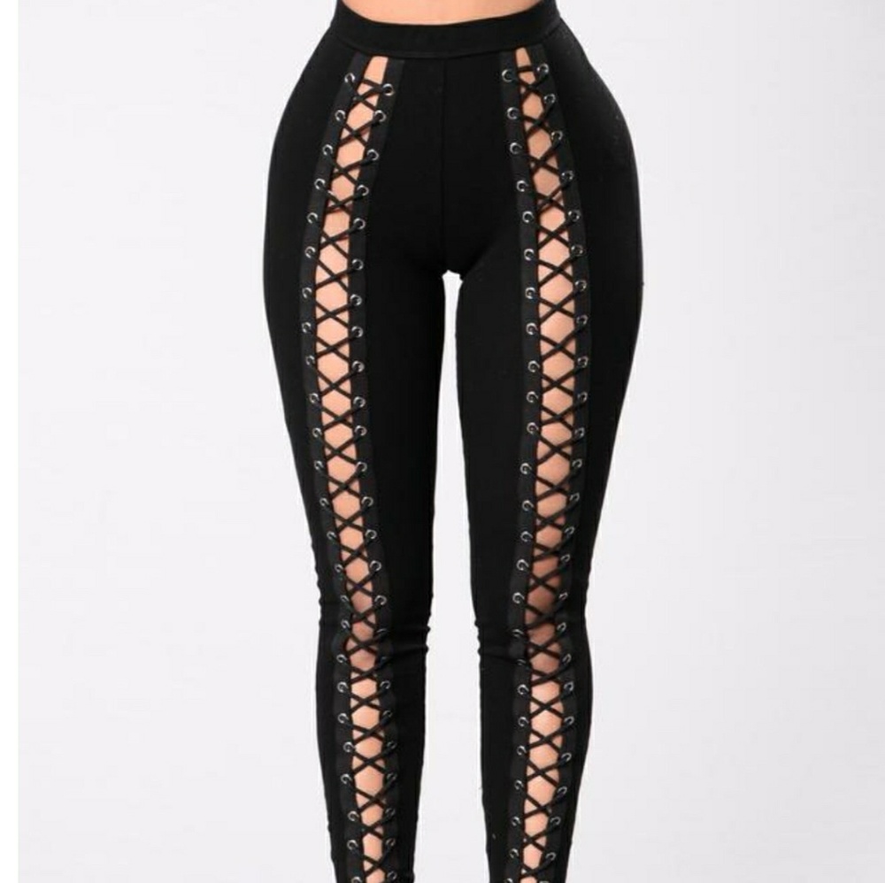 Lace up leggings