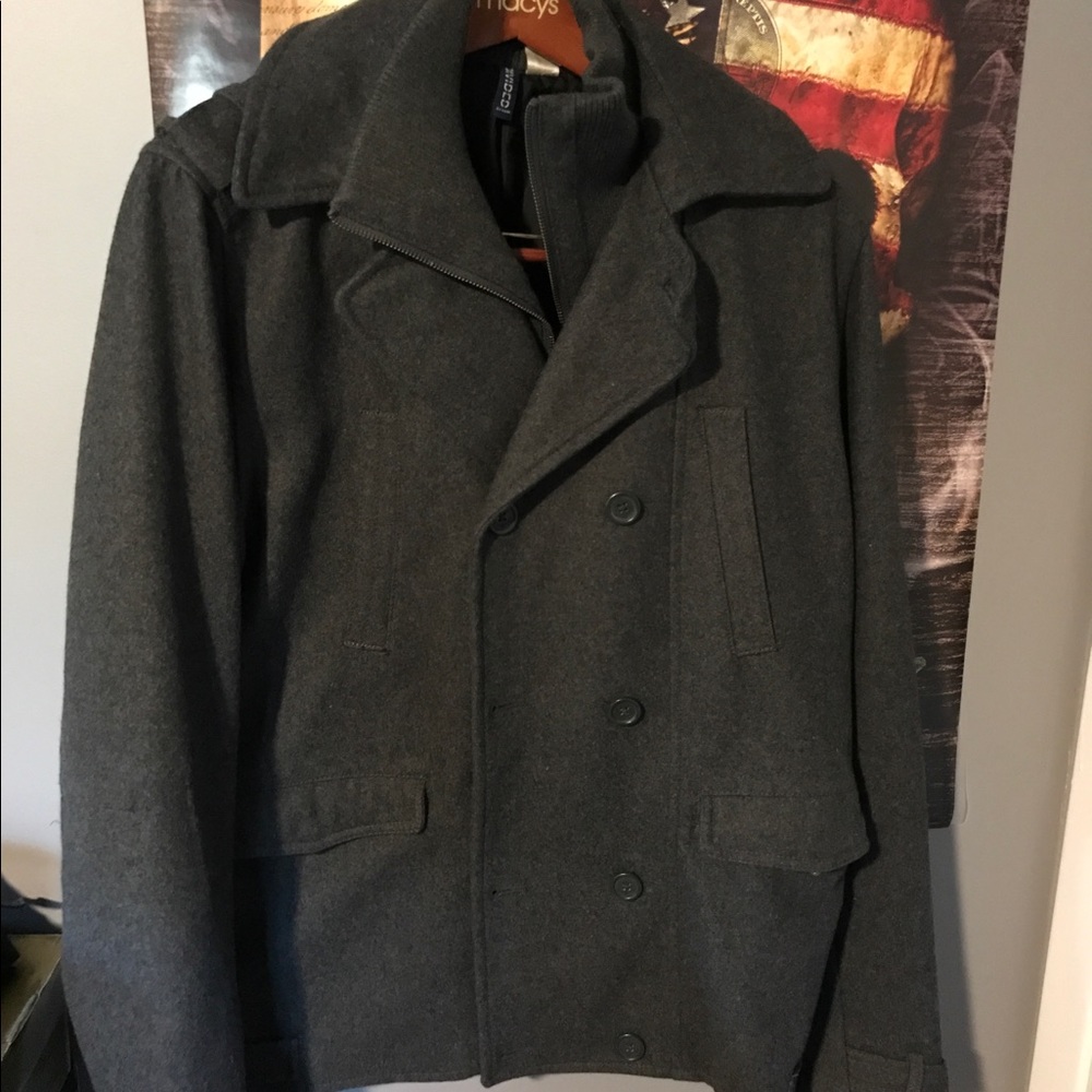 H&M Divided Grey Peacoat