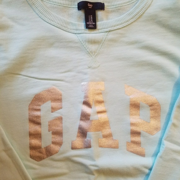 GAP sweatshirt medium. Light blue w/silver accent - Picture 2 of 2