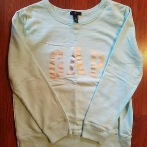 GAP sweatshirt medium. Light blue w/silver accent