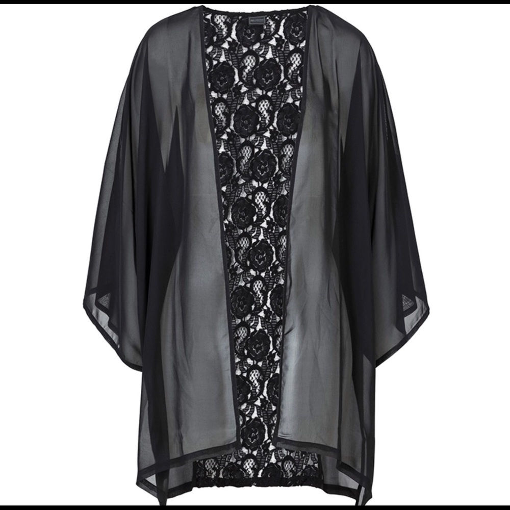 LACE BACK SHEER KIMONO - Picture 4 of 8