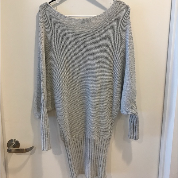 Silver crochet tunic sweater ❤ - Picture 2 of 4