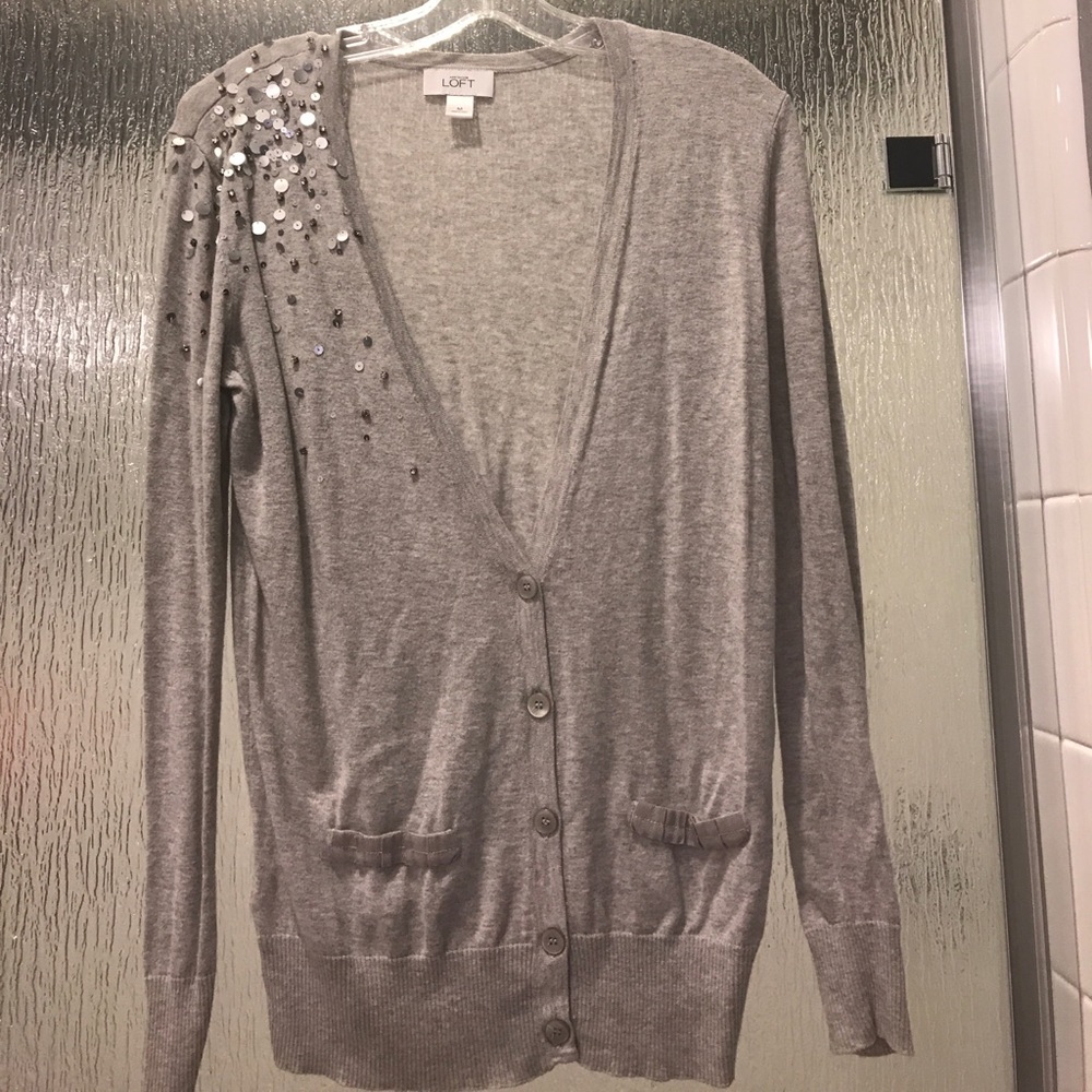 REDUCED!! Loft sequin detail cardigan