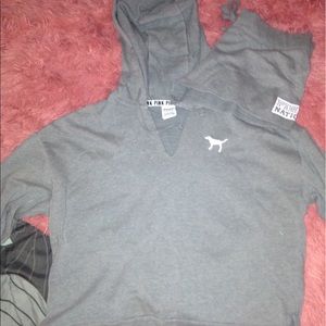 Pink sweat shirt/short set