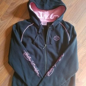 LIKE NEW! Harley Davidson zip up hoodie XL BLACK