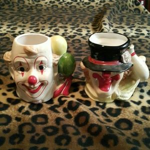 Vintage Clown Mugs