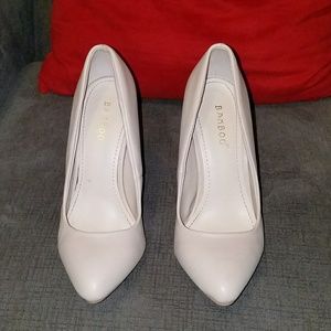 BAMBOO cream color heels