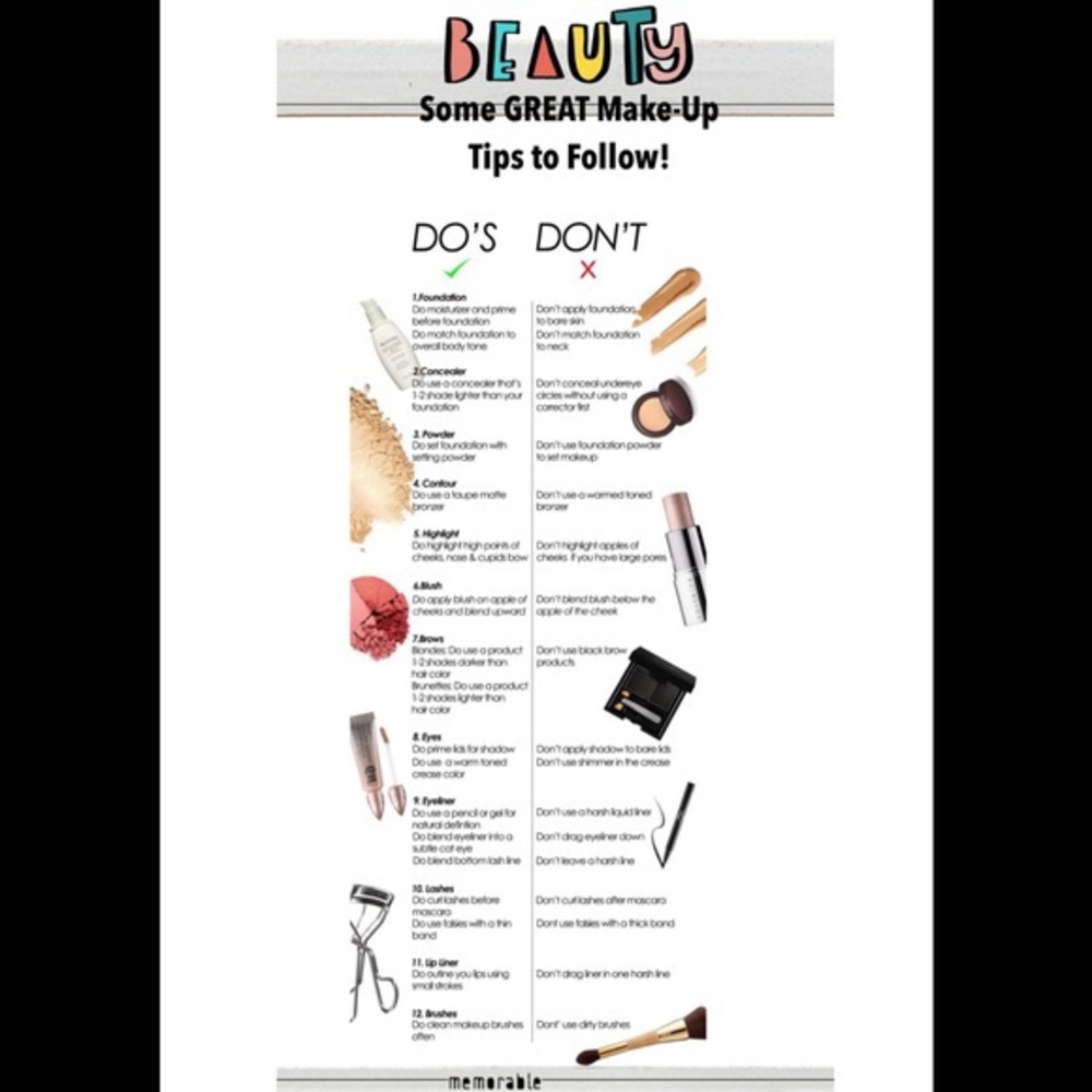 💋Excellent Do's & Don't's Of Good Make-up/Enjoy