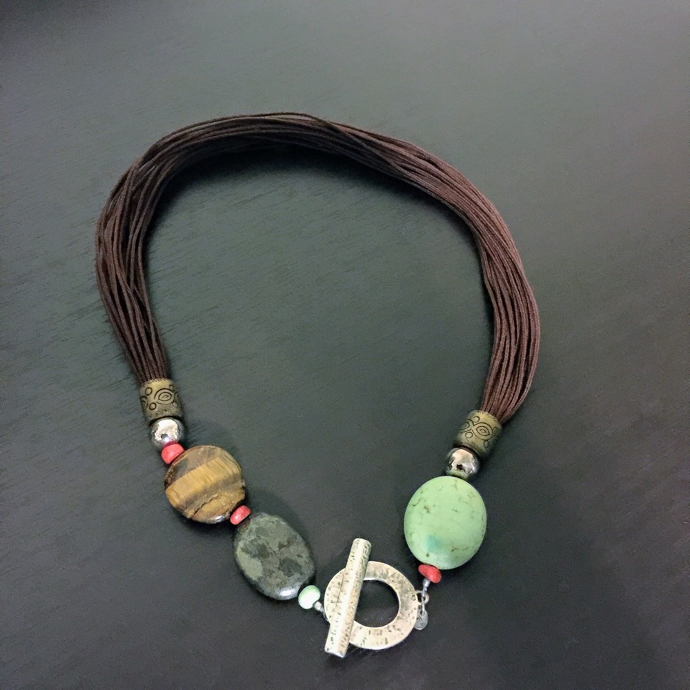 Silpada Tigers-eye, Howlite, Pyrite Necklace
