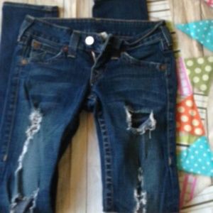 True Religion Ripped Distressed Jeans