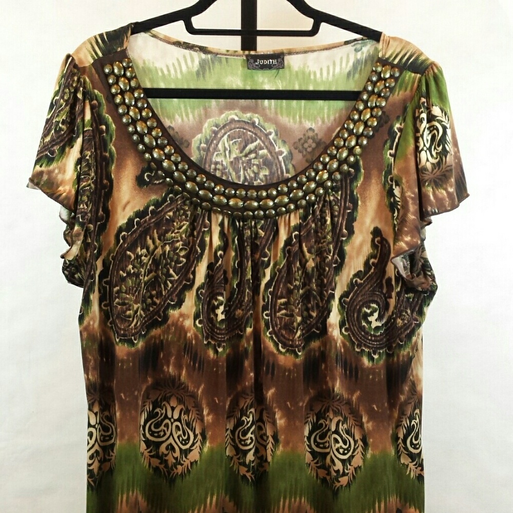 JUDITH Short Sleeve Top EUC
