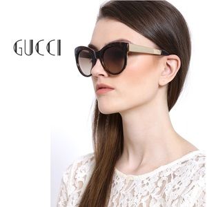 NWT GUCCI GG3740/S Havana Flora Cat-Eye Sunglasses