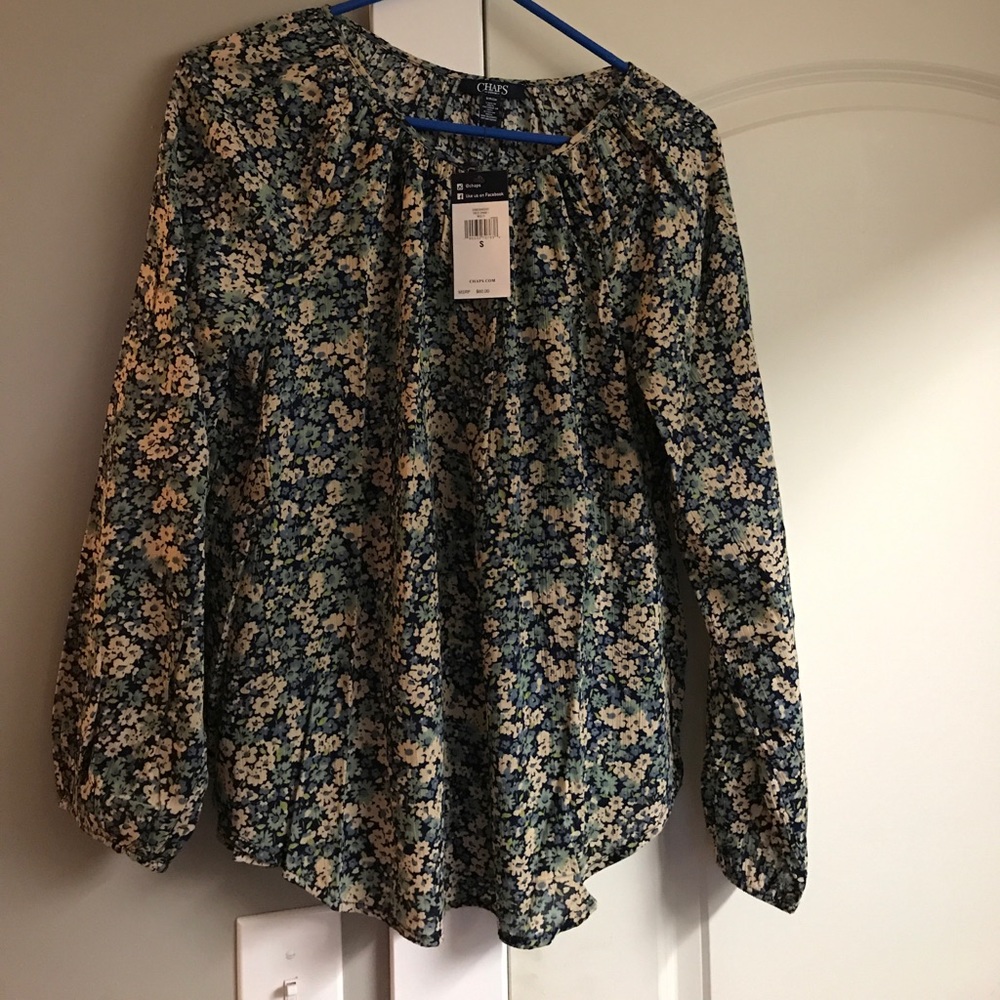 Chaps crinkle shirt sz small