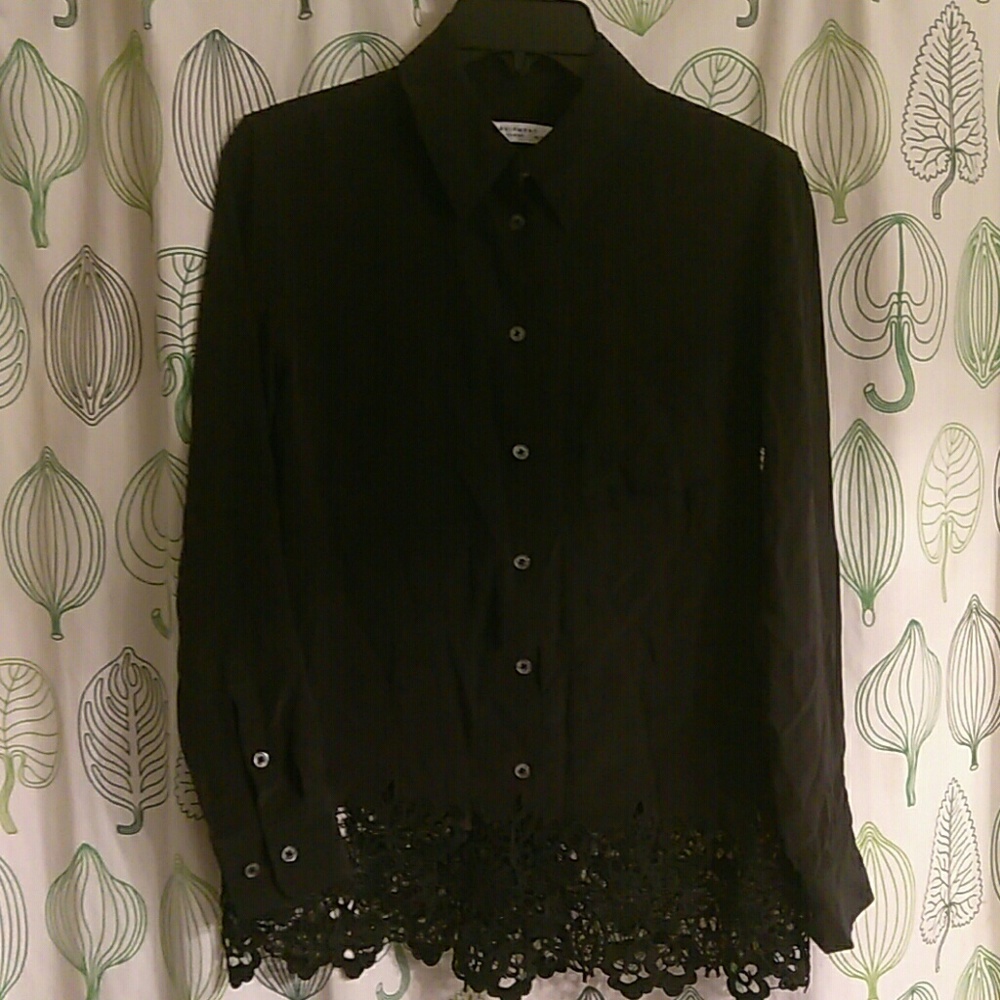 Equipment Long-Sleeved Embroidered Button-Down NWT