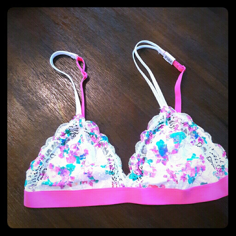 VS PINK Lace Triangle Bra