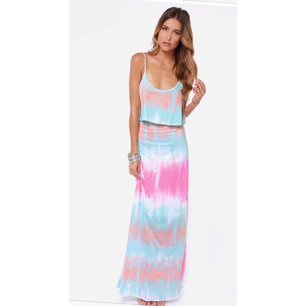 Tie dye maxi dress