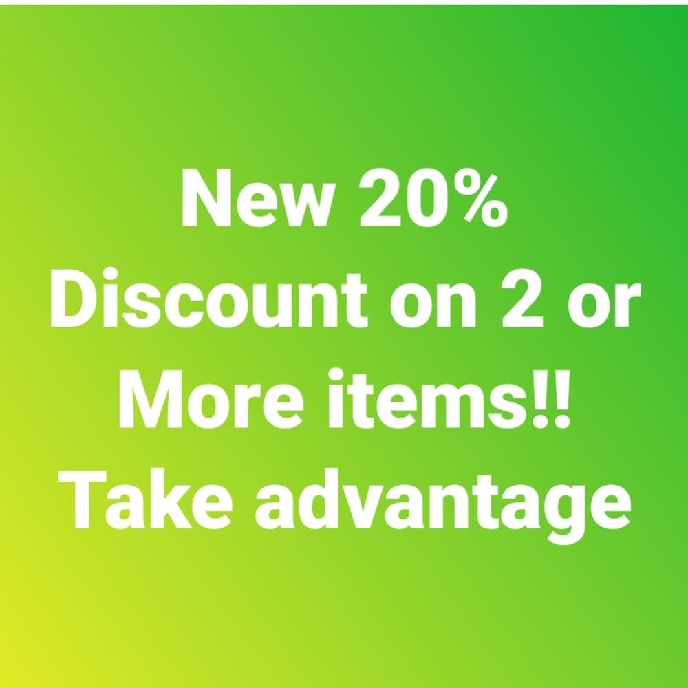 Bundle discount is at just 2 or more items