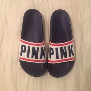 Pink slide-ons