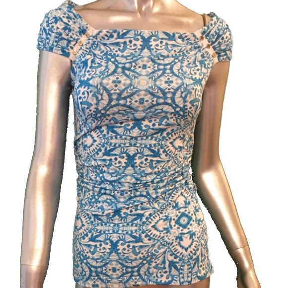 NWT White House Black Market Turquoise Top - Picture 3 of 4