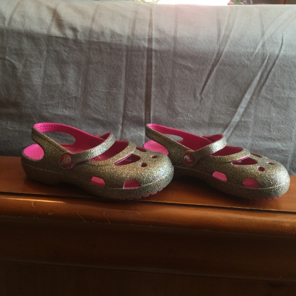 Crocs sparkly shoes