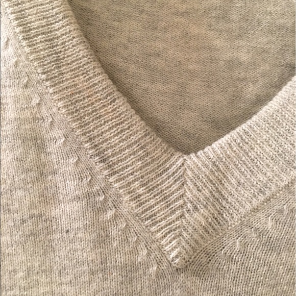 J. Crew Heather Gray V Neck Sweater - Picture 2 of 2