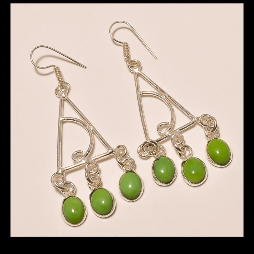 NEW Green Vasonite Earrings
