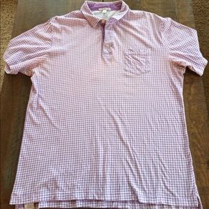 Polo Shirt!!! purple and white checker pattern.