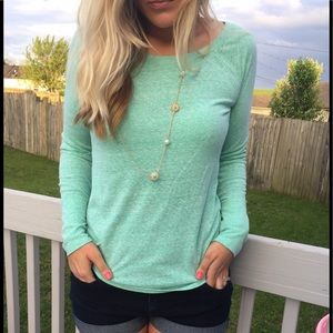 American Eagle Aqua long sleeve shirt Large